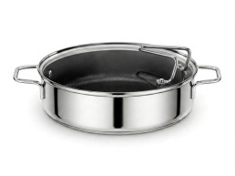 DELIMANO CLASSIC OKRUGLI KALUP OD NERĐAJUĆEG ČELIKA SA POKLOPCEM 28 CM