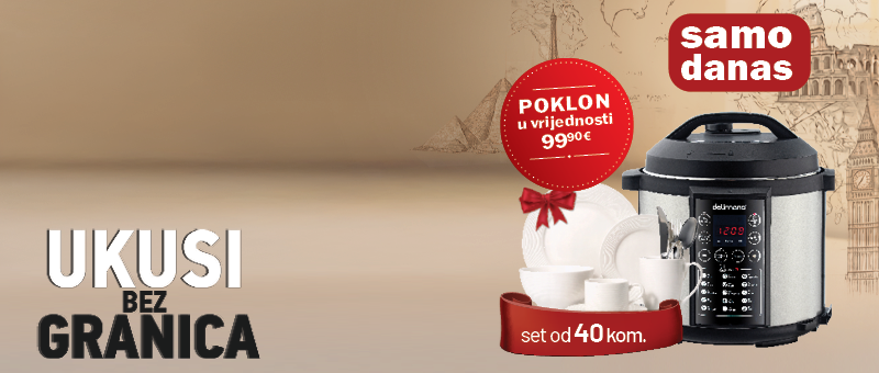 Ušteda 45€ uz Multicooker + POKLON u vrijednosti od 99.90€! Samo danas 07.02!