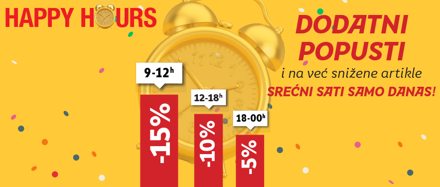 SREĆNI SATI SAMO DANAS 17. DECEMBRA!