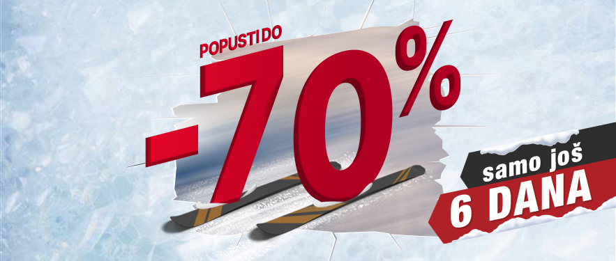 SAMO JOŠ 6 DANA! LEDENO SNIŽENJE DO -70%! 
