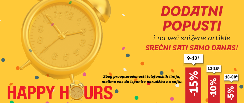 SREĆNI SATI SAMO DANAS 17. DECEMBRA!