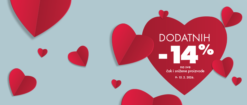 Poklon iz srca - 14% DODATNOG POPUSTA za zaljubljene!