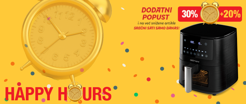 HAPPY HOURS: AIR FRYER UZ DODATNIH +20%!