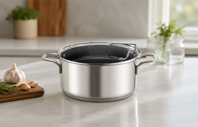 Delimano Classic Stainless Steel Casserole with Lid